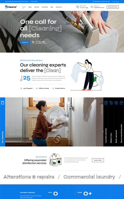 Mẫu trang web dịch vụ giúp việc